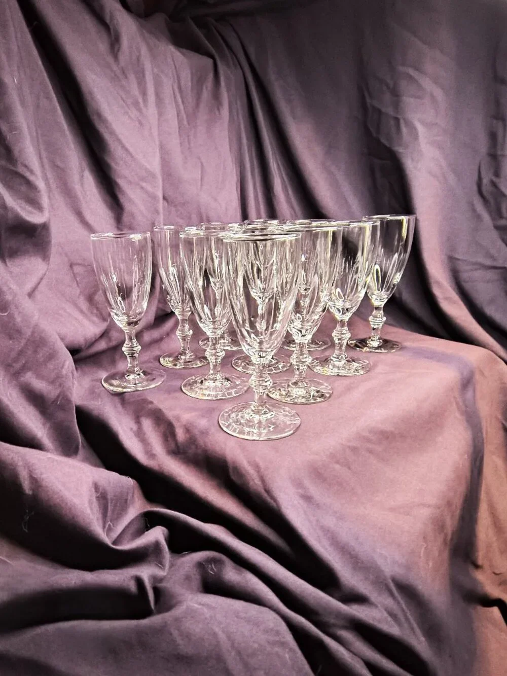 LIKE NEW! Set of 11 Vintage Libbey Georgian Collection clear 4oz cordial/whiskey